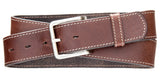 Classic Top Stitch Belt - Brown