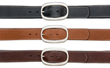 Top Stitch, Oval Buckle - Cognac