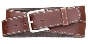 Classic Top Stitch Belt - Brown