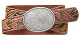 Western Rope Edge Buckle - Tan Brown
