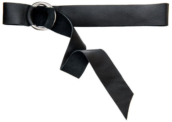 Nickel Ring Hip Belt - Black